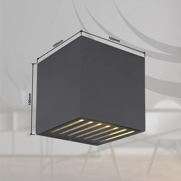 Globo 34156 - LED външно стенно осветително тяло ILLI, LED/6W/230V, IP54, антрацит