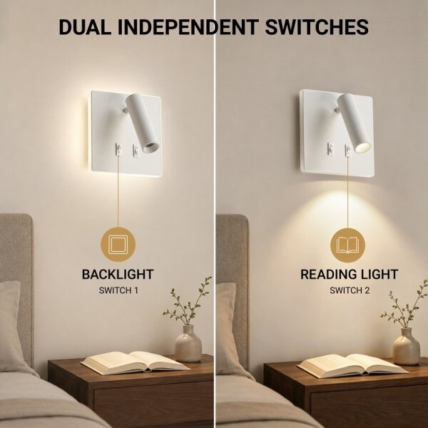 BRILAGI - LED стенно точково осветително тяло ZAYA DOUBLE LED/8W/230V + LED/3W бяло