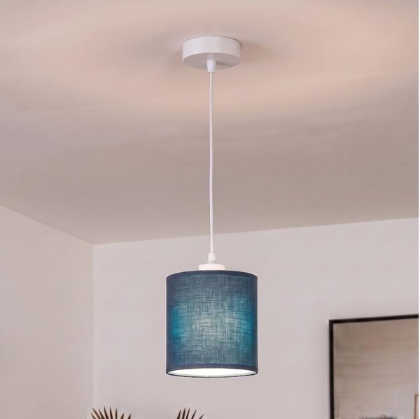 BRILAGI - LED полилей на кабел NUBILA 1xE27/60W/230V Ø 14 см бял/тъмносин