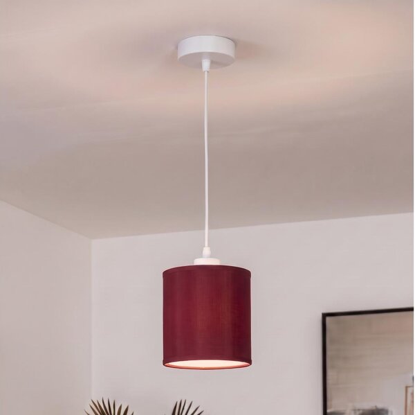 BRILAGI -LED Полилей на кабел NUBILA 1xE27/60W/230V Ø14 см бял/помпейско червено