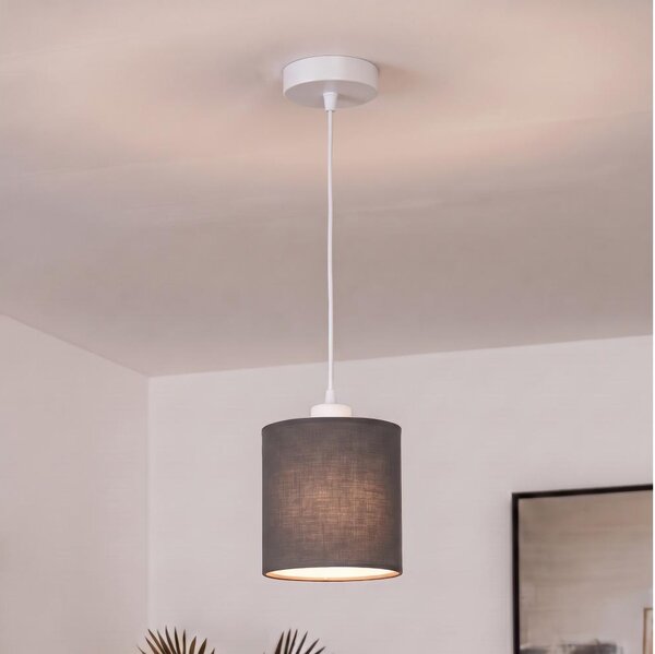 BRILAGI - LED полилей на кабел NUBILA 1xE27/60W/230V Ø 14 см бял/антрацит
