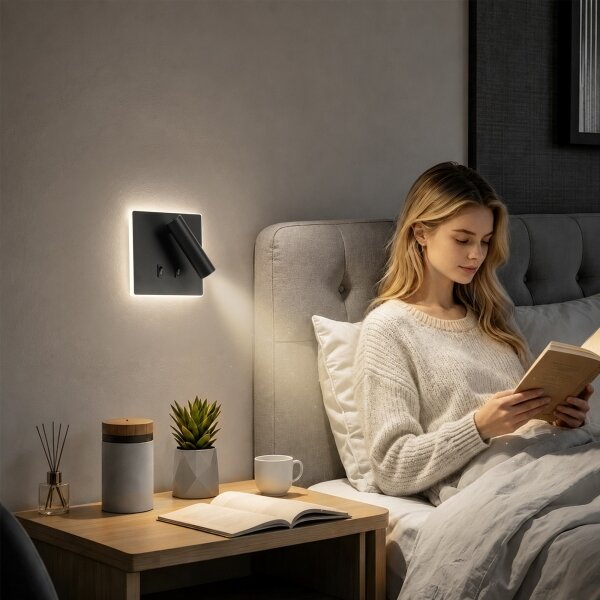 BRILAGI - LED стенно точково осветително тяло ZAYA DOUBLE LED/8W/230V + LED/3W черно