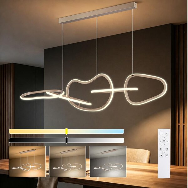 BRILAGI - LED димируем полилей на кабел SIGNATURE LED/80W/230V 120x25 cm бежов + дистанционно управление