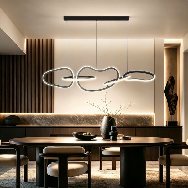 BRILAGI - Димируем полилей на кабел SIGNATURE LED/80W/230V 120x25 cm черен + дистанционно управление
