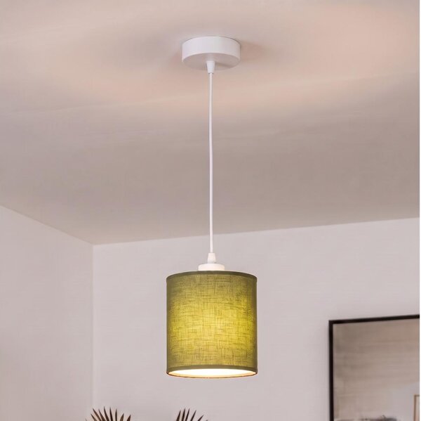 BRILAGI - LED полилей на кабел NUBILA 1xE27/60W/230V диам. 14 см бяла/зелена