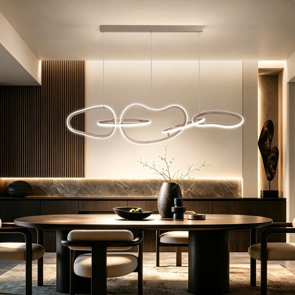 BRILAGI - LED димируем полилей на кабел SIGNATURE LED/80W/230V 120x25 cm бежов + дистанционно управление