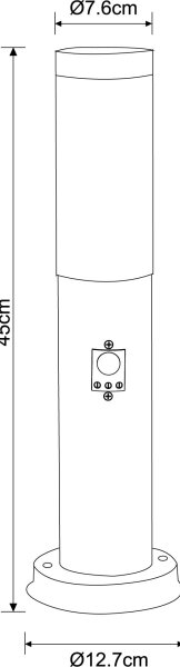 Globo 3158SLED - LED външна лампа със сензор BOSTON 1xE27/8,8W/230V IP44