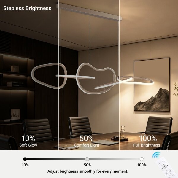 BRILAGI - LED димируем полилей на кабел SIGNATURE LED/80W/230V 120x25 cm бежов + дистанционно управление