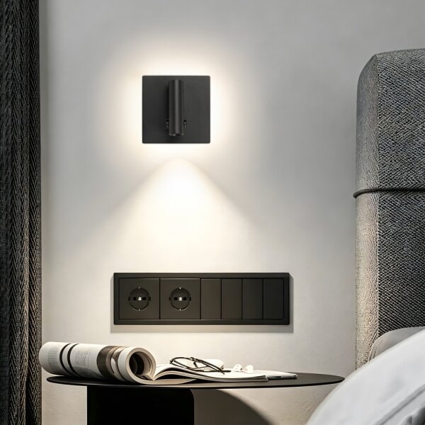 BRILAGI - LED стенно точково осветително тяло ZAYA DOUBLE LED/8W/230V + LED/3W черно