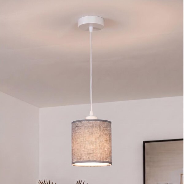 BRILAGI - LED полилей на кабел NUBILA 1xE27/60W/230V Ø 14 см бял/сив