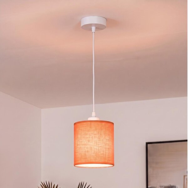 BRILAGI - LED полилей на кабел NUBILA 1xE27/60W/230V pr. 14 cm бял/оранжев