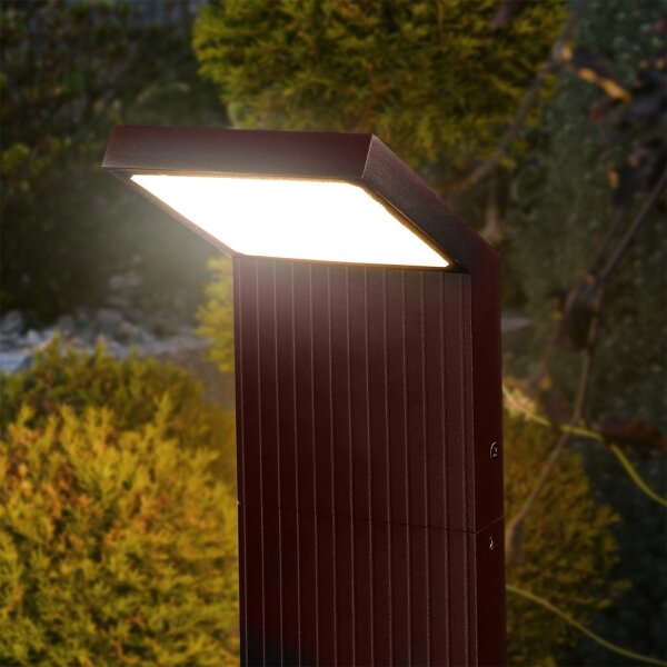 BRILAGI - Външна LED лампа RIANO LED/8W/230V кафява IP65 80 см