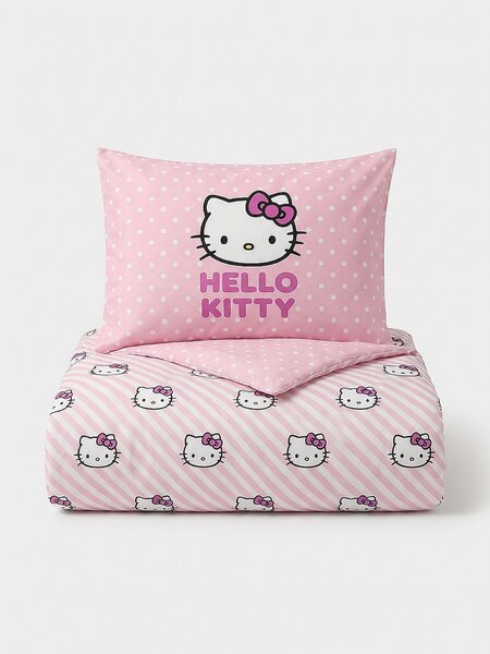 Sinsay - Спален комплект Hello Kitty - пастелнорозово