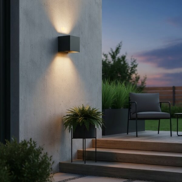 Ideal Lux - LED Екстериорен аплик ATOM LED/12W/230V IP54 антрацит