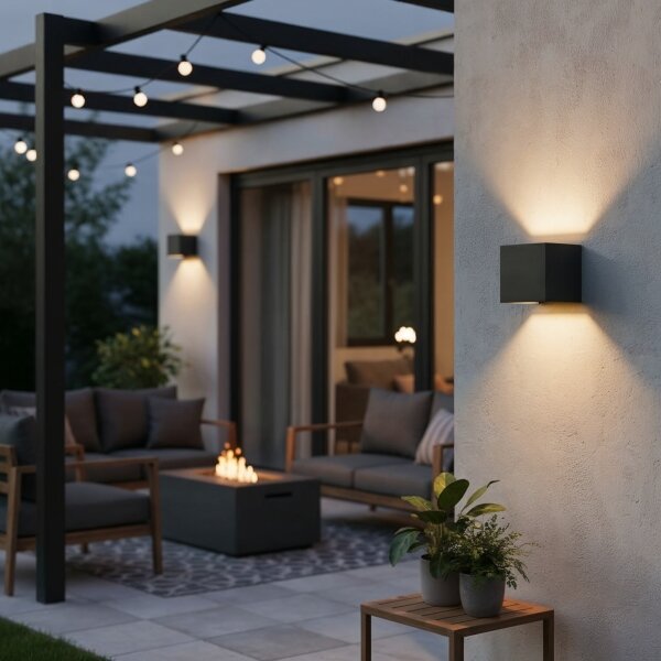 Ideal Lux - LED Екстериорен аплик ATOM LED/12W/230V IP54 антрацит
