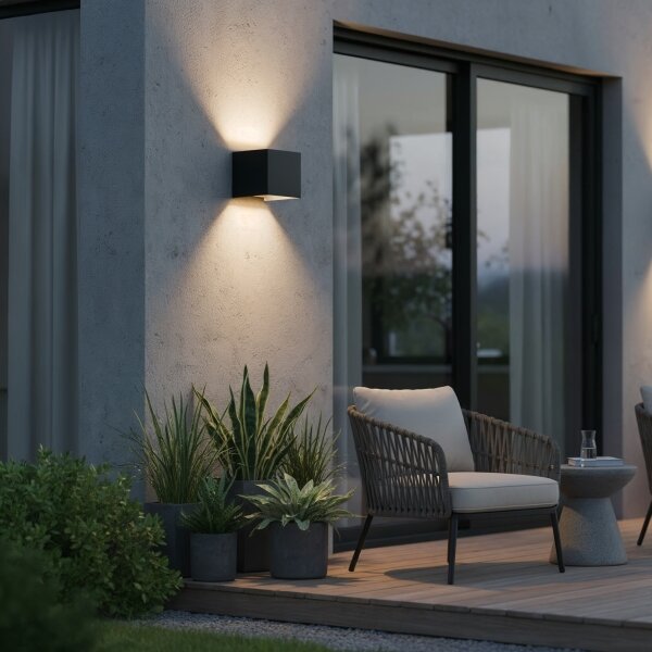 Ideal Lux - LED Екстериорен аплик ATOM LED/12W/230V IP54 черен