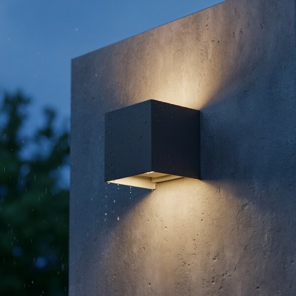 Ideal Lux - LED Екстериорен аплик ATOM LED/12W/230V IP54 антрацит