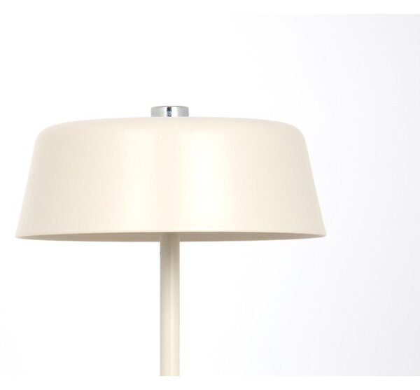 Бежова метална LED настолна лампа (височина 22,5 cm) Elemental LED – Leitmotiv