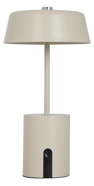 Бежова метална LED настолна лампа (височина 22,5 cm) Elemental LED – Leitmotiv