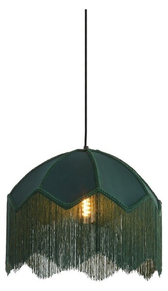 Висящо осветително тяло в петролен цвят с текстилен абажур ø 40 cm Malacia – Light & Living