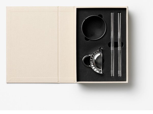 Бежови пръчици в комплект от неръждаема стомана за 4 души The Essentials - Dumpling Tools – Printworks
