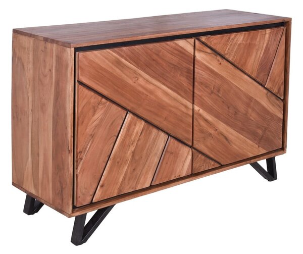 Шкафче от масивна акация в естествен цвят 120x78x40 cm Ambala – Interia Home & Living
