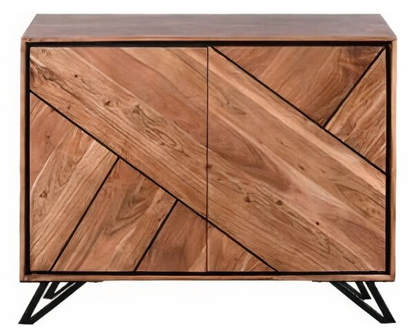 Шкафче от масивна акация в естествен цвят 120x78x40 cm Ambala – Interia Home & Living