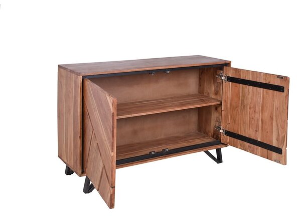 Шкафче от масивна акация в естествен цвят 120x78x40 cm Ambala – Interia Home & Living