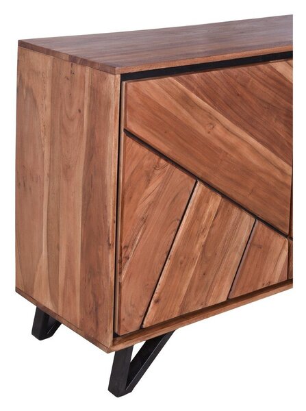 Шкафче от масивна акация в естествен цвят 120x78x40 cm Ambala – Interia Home & Living