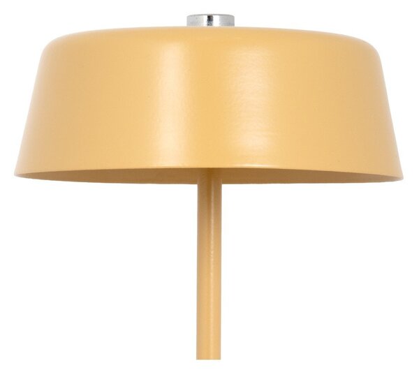 Метална LED настолна лампа в цвят жълта охра (височина 22,5 cm) Elemental LED – Leitmotiv