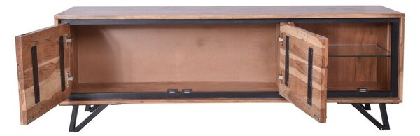 Маса за телевизор от масивна акация в естествен цвят 150x51x40 cm Ambala – Interia Home & Living