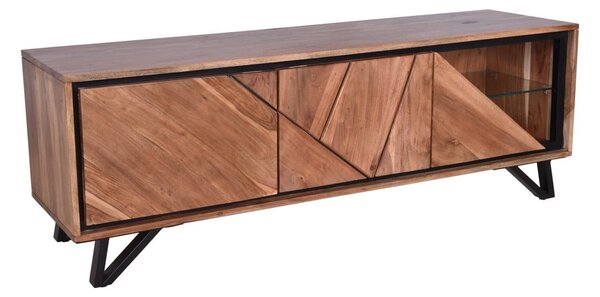 Маса за телевизор от масивна акация в естествен цвят 150x51x40 cm Ambala – Interia Home & Living