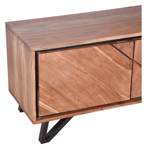 Маса за телевизор от масивна акация в естествен цвят 150x51x40 cm Ambala – Interia Home & Living