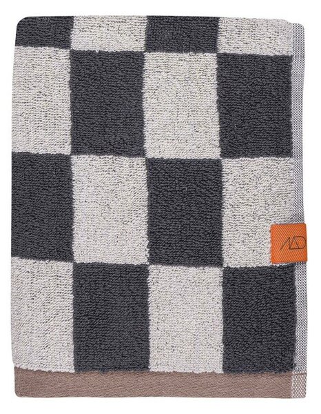 Антрацитна/бежова кърпа от органичен памук от тери 50x90 cm Retro – Mette Ditmer Denmark