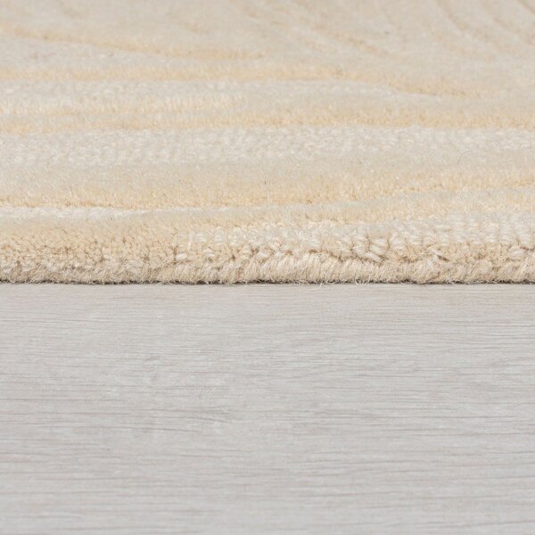 Бежов вълнен килим 60x230 cm Lino Leaf - Flair Rugs