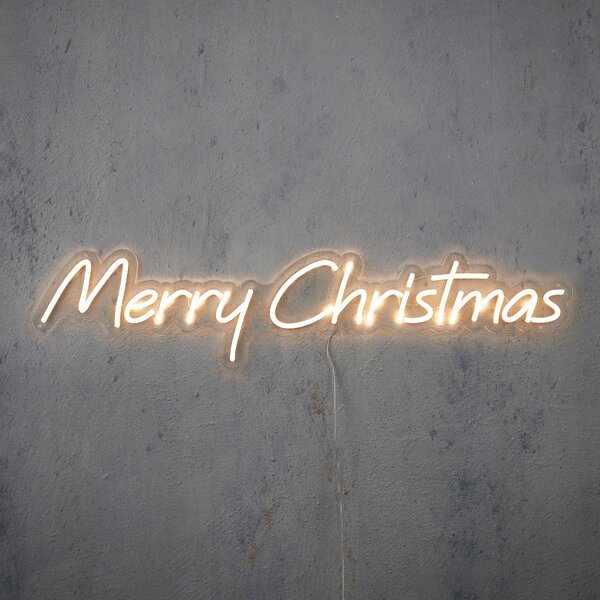 Wandlamp neon wit - Merry Christmas