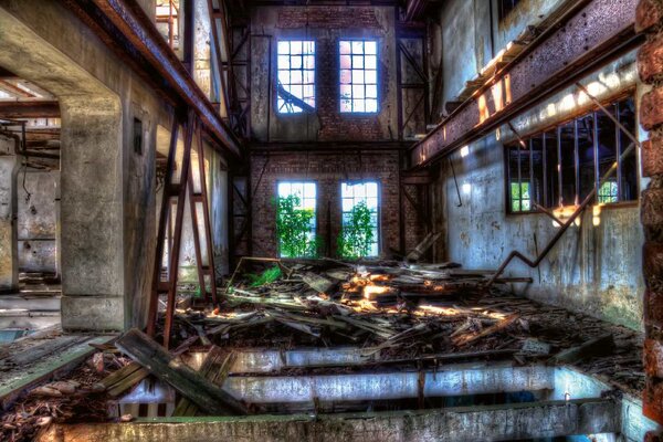 Флизелинов фототапет разрушена мелница 375 x 250 см
