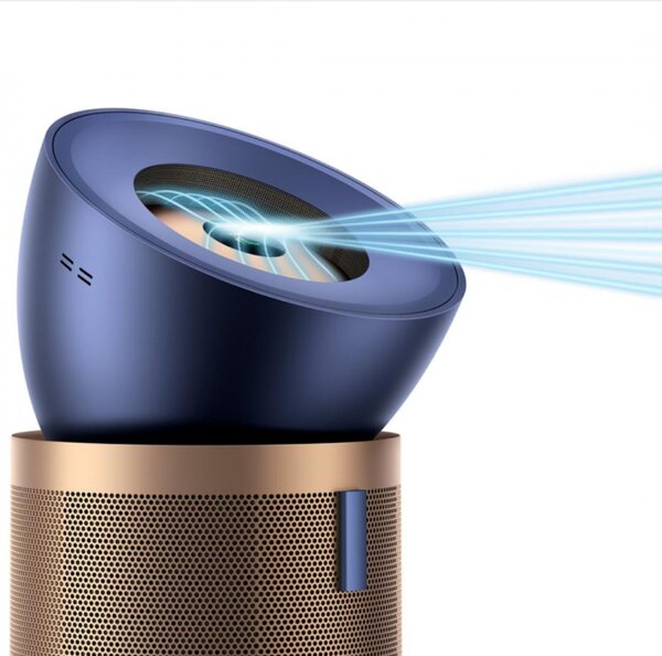 Пречиствател за въздух Dyson Purifier Big+Quiet Formaldehyde BP04, 95 м2, SMART, 10 скорости, Гласово управление, HEPA H13, 360C филтриране, Златист/син