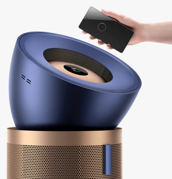 Пречиствател за въздух Dyson Purifier Big+Quiet Formaldehyde BP04, 95 м2, SMART, 10 скорости, Гласово управление, HEPA H13, 360C филтриране, Златист/син