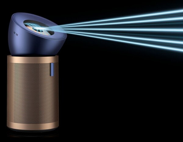 Пречиствател за въздух Dyson Purifier Big+Quiet Formaldehyde BP04, 95 м2, SMART, 10 скорости, Гласово управление, HEPA H13, 360C филтриране, Златист/син