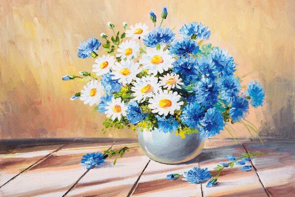 Флизелинов фототапет картина - син букет ii. 375 x 250 см