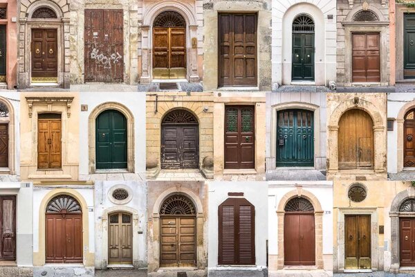 Флизелинов фототапет снимка на стара врата 375 x 250 см