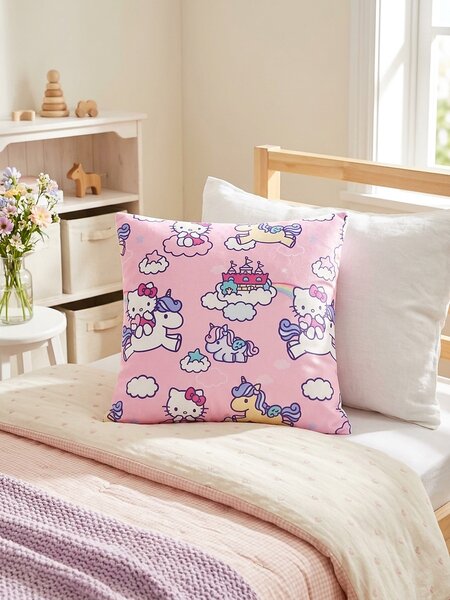 Sinsay - Калъфка за възглавница Hello Kitty - пастелнорозово