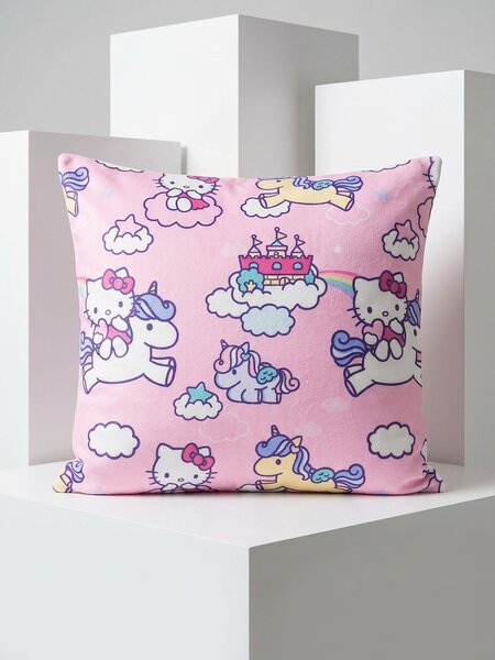 Sinsay - Калъфка за възглавница Hello Kitty - пастелнорозово