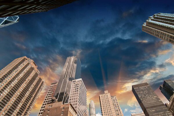 Флизелинов фототапет небостъргачи в манхатън 375 x 250 см