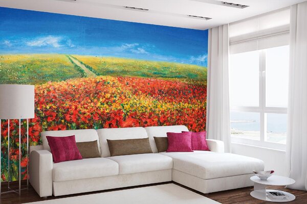 Самозалепваща се флизелинова фототапета картина - акрилен пейзаж 375 x 250 см