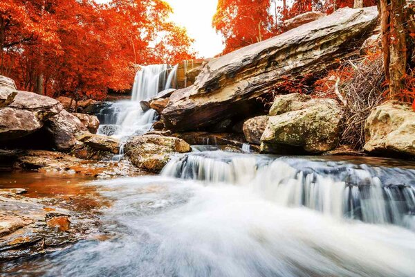 Флизелинов фототапет пейзаж с водопад 375 x 250 см