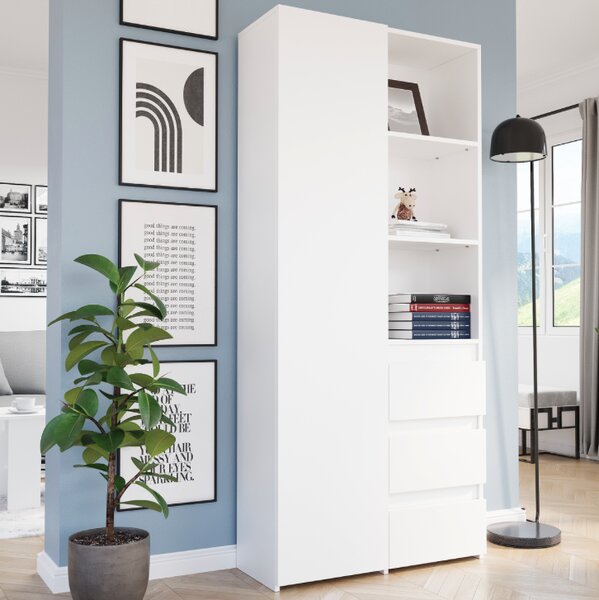 Офис рафт с чекмеджета MODERN B-80-S3 - различни цветови варианти Бял
