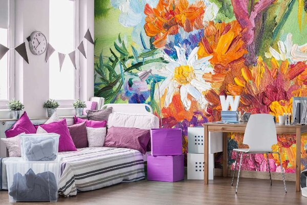 Самозалепваща се флизелинова фототапета картина - цветен букет 375 x 250 см