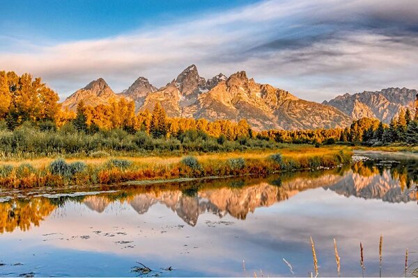 Флизелинов фототапет национален парк гранд тетон 375 x 250 см